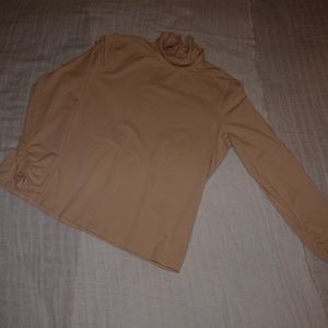 Flesh Toned Turtleneck With Zipper #1024